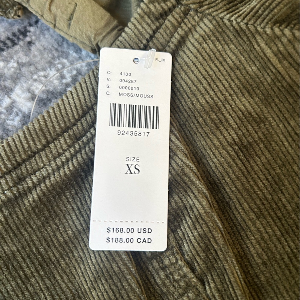 NWT PILCRO by ANTHROPOLOGIE Puff Sleeve Square Neck Corduroy Mini Dress - Picture 8 of 15